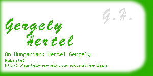 gergely hertel business card